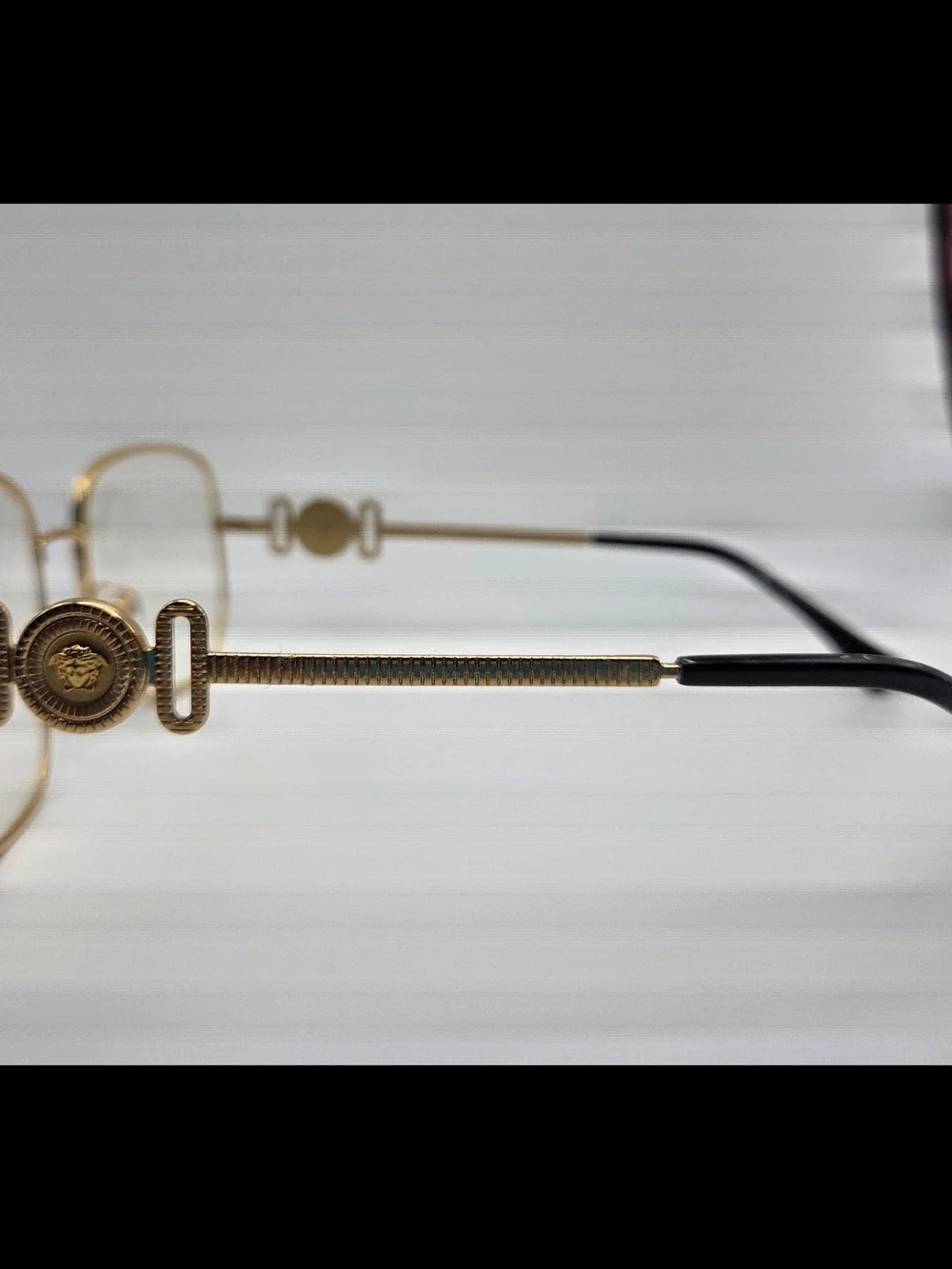 Brand NEW VE1283 Versace Glasses Size 54/18/145 Gold Black Eyeglasses